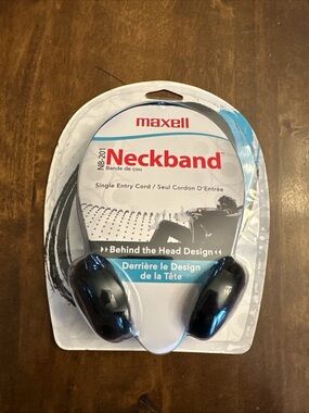 MAXELL NB-201 Neckband Behind Ear Headphones New Old Stock NOS